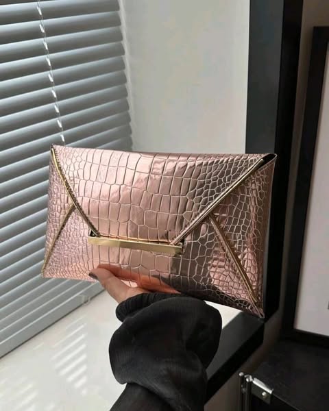 Pochette enveloppe Or rose